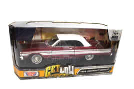 1964 Chevy Impala Lowrider Burgundy Red MotorMax 1:24 Diecast Model NEW IN BOX - £19.66 GBP