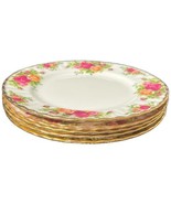 Vintage Royal Albert Old Country Roses Made in England 5 Salad Plates 8&quot; - $60.92 CAD
