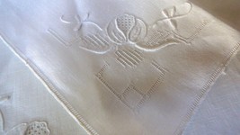 Madeira Linen Cutwork Hand Embroidered Dining Napkin set of 6 White - £34.90 GBP
