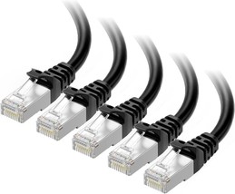 10Gbps 5 Pack Snagless Short Shielded Cat6A Ethernet Cable 3 ft SSTP SFT... - $32.77