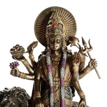 DURGA STATUE 11&quot; Hindu Divine Mother Goddess HIGH QUALITY Bronze Resin D... - £95.88 GBP