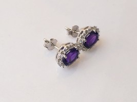 Amethyst Earring, Sterling Silver Amethyst Earring, Amethyst Earring for... - £69.38 GBP