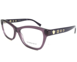Versace Eyeglasses Frames MOD.3225 5029 Clear Purple Gold Cat Eye 52-16-140 - $98.99