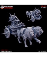 High Elves Lion Chariot * Fantasy Miniatures Proxy Army 32mm * One Page ... - £15.68 GBP