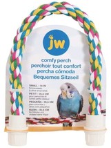 JW Pet Flexible Multi-Color Comfy Rope Perch 14&quot; Long for Birds - Small - £8.58 GBP