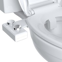 Hibbent Bidet Attachment For Toilet, Non-Electric Dual Nozzle For, White/Chrome - £33.64 GBP