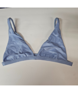 Aerie American Eagle Shine Rib Plunge Bikini Top LARGE Monaco Blue - $37.03 CAD