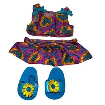 Bitty Baby Twins Flower Hearts Tankini Outfit for 15&quot; Dolls American GIrl - £16.51 GBP