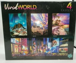 4-in-1 Vivid World Panoramic Jigsaw Puzzle Multipack NEW/ City Landscape Scene - £8.90 GBP