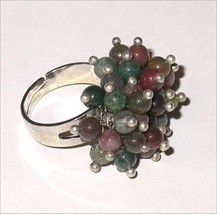 Trendy Ring with lot of colorful Indian agate  - $19.00
