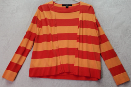 Josephine Chaus 2 Piece Set Outwear Womens Petite S/M Multi Striped Knit... - $27.67