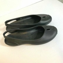 Crocs Black Womens Sz 7 Comfort Iconic Slip On Flat Shoes  - £19.54 GBP