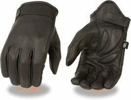 Men’s Super-Clean Light Lined Cruising Leather Motorcycle Gloves - £31.85 GBP