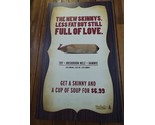 Potbelly Sandwich Works 2000s New Skinnies Promotional Sign 22&quot; X 37 1/4&quot; - £782.17 GBP