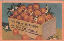 Greetings From California CA Box of Oranges 1954 Whittier Pittsburg Postcard E18 - £3.20 GBP