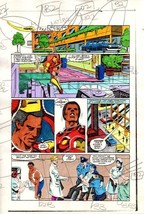 Original 1983 Invincible Iron Man 177 page 4 Marvel Comics color guide a... - $46.62