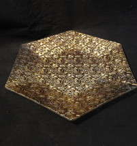 Georges Briard IBERIA Hexagon 9 1/2 in Serving Platter Encrusted 22k Gold MCM - £25.91 GBP