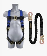 Safety Harness Fall Protection Kit w/Shock Absorbing Lanyard Updated OSH... - $53.77 CAD