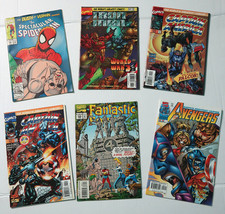 6 Marvel 90&#39;s comics:Spider-man,Iron Man,Avengers,Captain America,Fantas... - $19.20