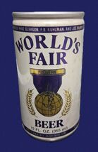 Old Vintage Worlds Fair Beer Can Metal Sign 8x12in  Mancave Garage 39 - $24.74