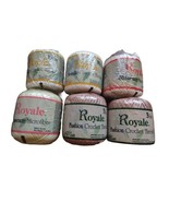 Vintage J&amp;P Coats Royale Mix Lot of 6 Crochet, Silkessence, &amp; Metallic T... - $240.95 MXN