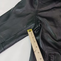 R&O Reilly Olmes Leather Jacket Women's Large Zip Front Black Quilted Lining image 3