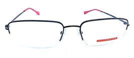 New PRADA VPS 51F 7AX-1O1 Black Semi-Rimless 53mm Men&#39;s Eyeglasses Frame Italy - £117.69 GBP