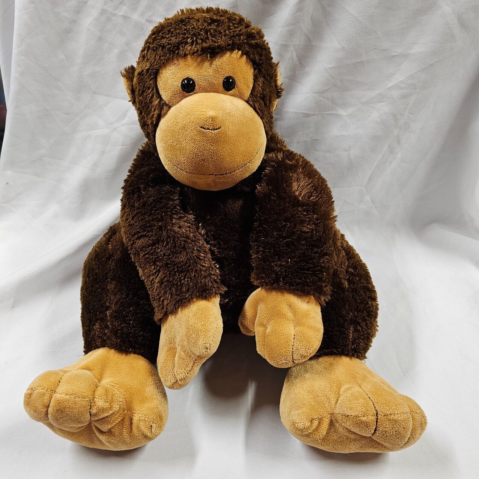 Animal Alley Stuffed Plush Brown Monkey 2009 Large Toy Animal 17" - $79.19
