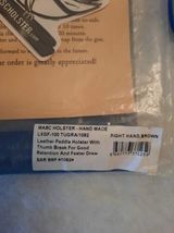Fits Sarsilmaz SAR B6P 9mm 4.5”BBL Leather 3-Slot Belt Holster Thumb Break #1092 image 2