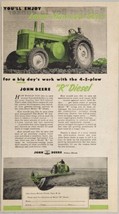 1951 Print Ad John Deere Model R Diesel Tractor with 4-5 Plow Moline,Illinois - £16.26 GBP