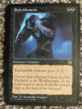 MAGIC THE GATHERING Enfeeblement Enchant Creature 1997 Wizards Of The Coast - $0.98