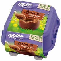 Milka chocolate EGGS with COCOA CREAM filling -4 eggs -FREE SHIPPING - $13.85