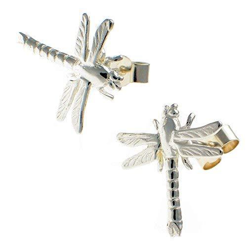 Sterling 925 Silver Dragonfly Stud Earrings. Handmade by Welded Bliss WBC1594 - £18.73 GBP