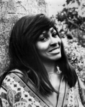 Tina Turner candid smiling pose leaning against wall circa 1967 4x6 photo - $6.99