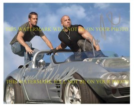 VIN DIESEL AND PAUL WALKER AUTOGRAPHED 8x10 RP PHOTO THE FAST AND FURIOU... - £15.61 GBP