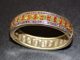 HEIDI DAUS Everyday Elegance Multicolor Crystal 6-3/4&quot; Bangle Bracelet - $140.76