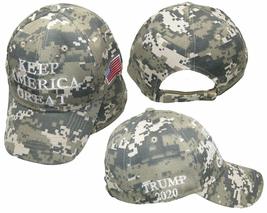 K&#39;s Novelties Trump Keep America Great ACU Digital Camouflage Camo 2020 Embroide - £7.82 GBP