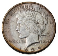1934-D Peace Dollar Fort About Out of Circulation Au Beau Luster et Toni... - $125.10