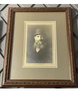Framed Antique Photograph Of Man With A Top Hat And A Beard 9.25 x 11.25 - €62,98 EUR
