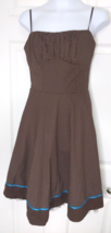 Ruby Rox Junior Dress Size 3 Brown White Teal  - £12.66 GBP