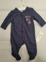 NWT Guess #1 Baseball Blue Chambray One Piece Newborn Infant Outfit 0-3 Month - £9.34 GBP