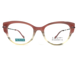 Scott Harris Petite Brille Rahmen SH-876 C2 Pink Sand Gestreift Horn 48-17-135 - £48.41 GBP