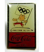 Vintage Coca Cola Coke Beba Barcelona 1992 Olympics Lapel Pins Track, Swimming  - $2.99