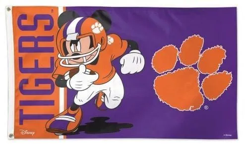 Disney Clemson Tigers 3×5 Football Flag with Mickey Mouse Design - $18.00