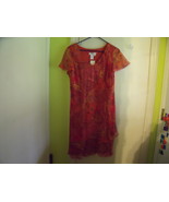 Coldwater Creek  V neck Tangerine Paisley Print Dress Size 14 petite NWT - £23.59 GBP