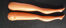 Set of Vintage 1960s Thin Plastic Girl Doll Legs 6 1/4&quot; Long - $16.83