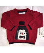 NEW Koala Kids Red Top Hat Penguin Sweater 0-3 Months Red - $20.33 CAD