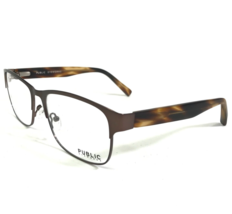 Public Eyeworks Eyeglasses Frames RALEIGH-C03 Brown Square Full Rim 55-16-140 - £40.93 GBP