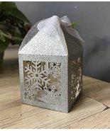 100pcs Snowflake laser cut gift boxes,laser cut Favor boxes,christmas de... - £37.92 GBP