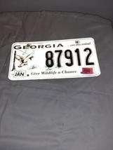 Georgia License Plate GA Bobtail Quail GIVE WILDLIFE A CHANCE JAN Tag 87... - £13.66 GBP